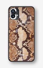 Nothing Phone (1) Hard Case – Brown Snakeskin - View 1