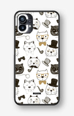 Nothing Phone (1) Hard Case – Cartoon Cats - View 1