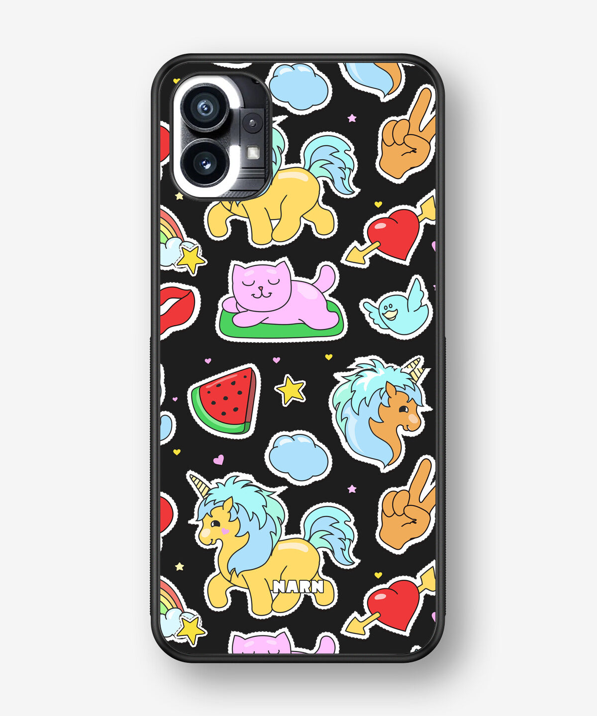 Nothing Phone (1) Hard Case – Cute Stickers - View 1