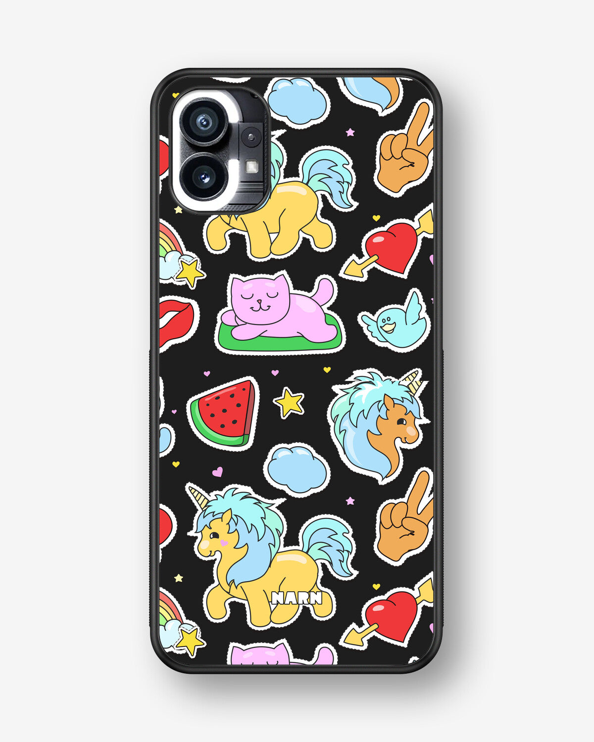 Nothing Phone (1) Hard Case – Cute Stickers - View 1