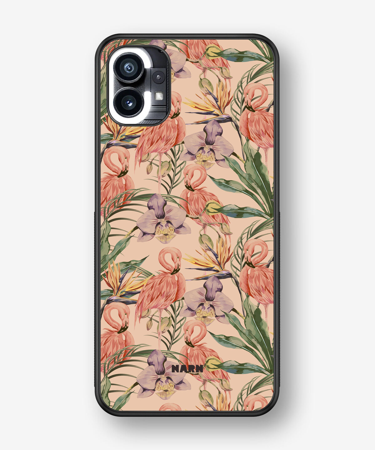 Nothing Phone (1) Hard Case – Flamingos & Flowers - View 1