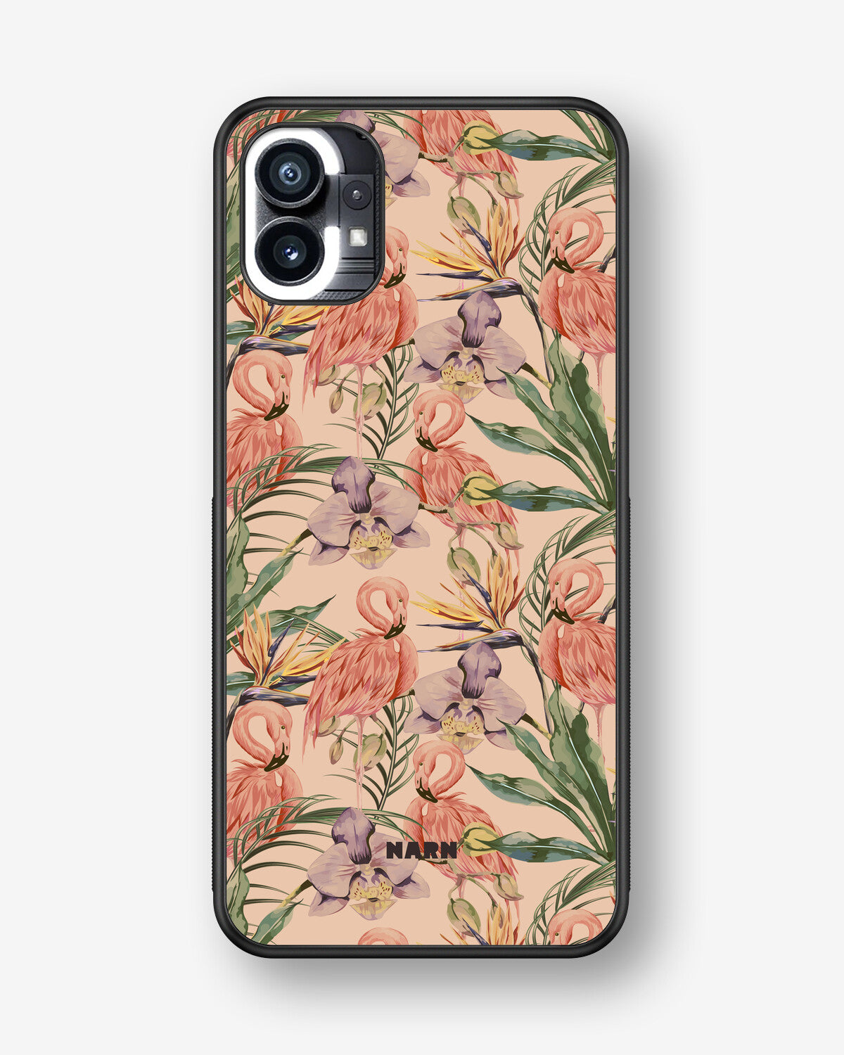 Nothing Phone (1) Hard Case – Flamingos & Flowers - View 1