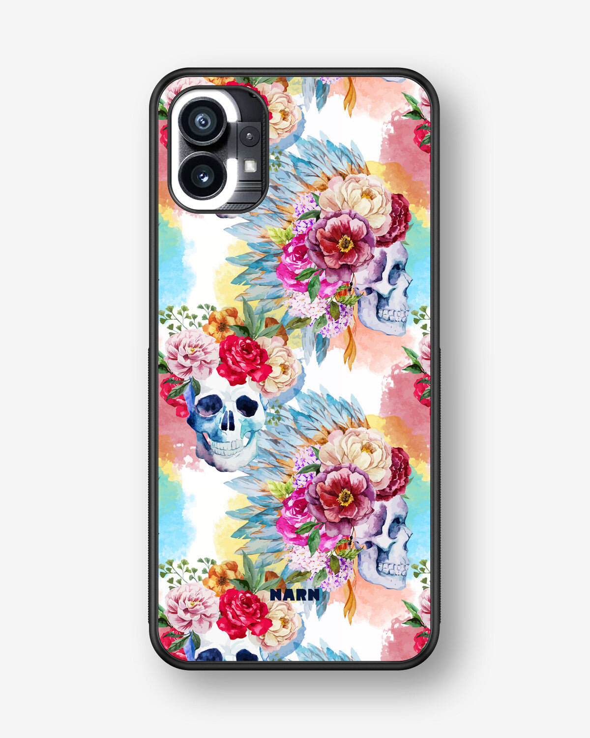 Nothing Phone (1) Hard Case – Flowered Skulls - View 1