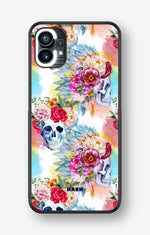 Nothing Phone (1) Hard Case – Flowered Skulls - View 1