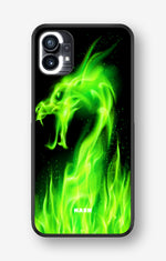 Nothing Phone (1) Hard Case – Green Flames Dragon - View 1