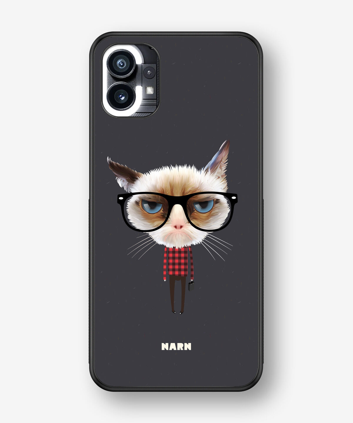 Nothing Phone (1) Hard Case – Hipster Cat - View 1