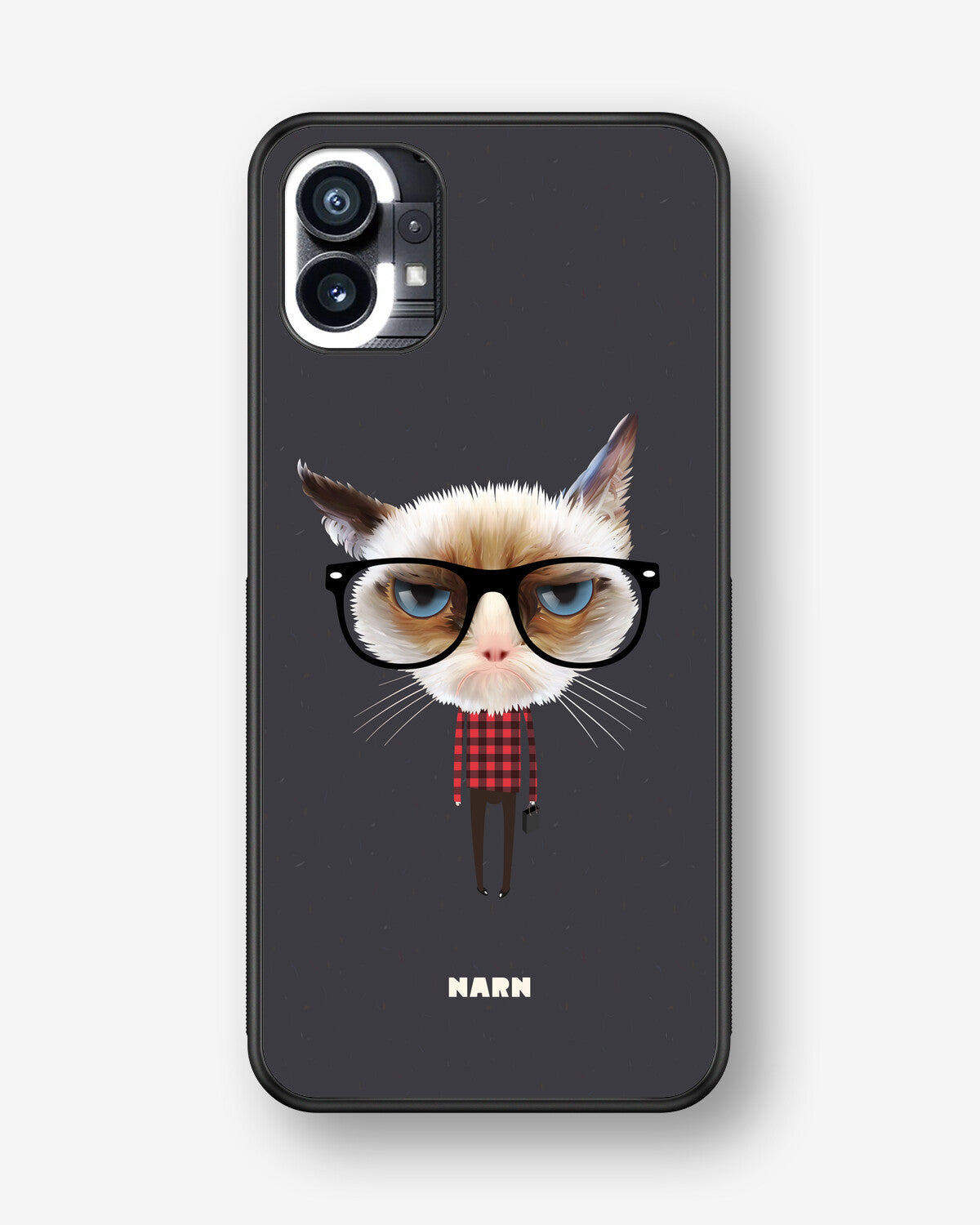 Nothing Phone (1) Hard Case – Hipster Cat - View 1