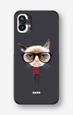 Nothing Phone (1) Hard Case – Hipster Cat - View 1