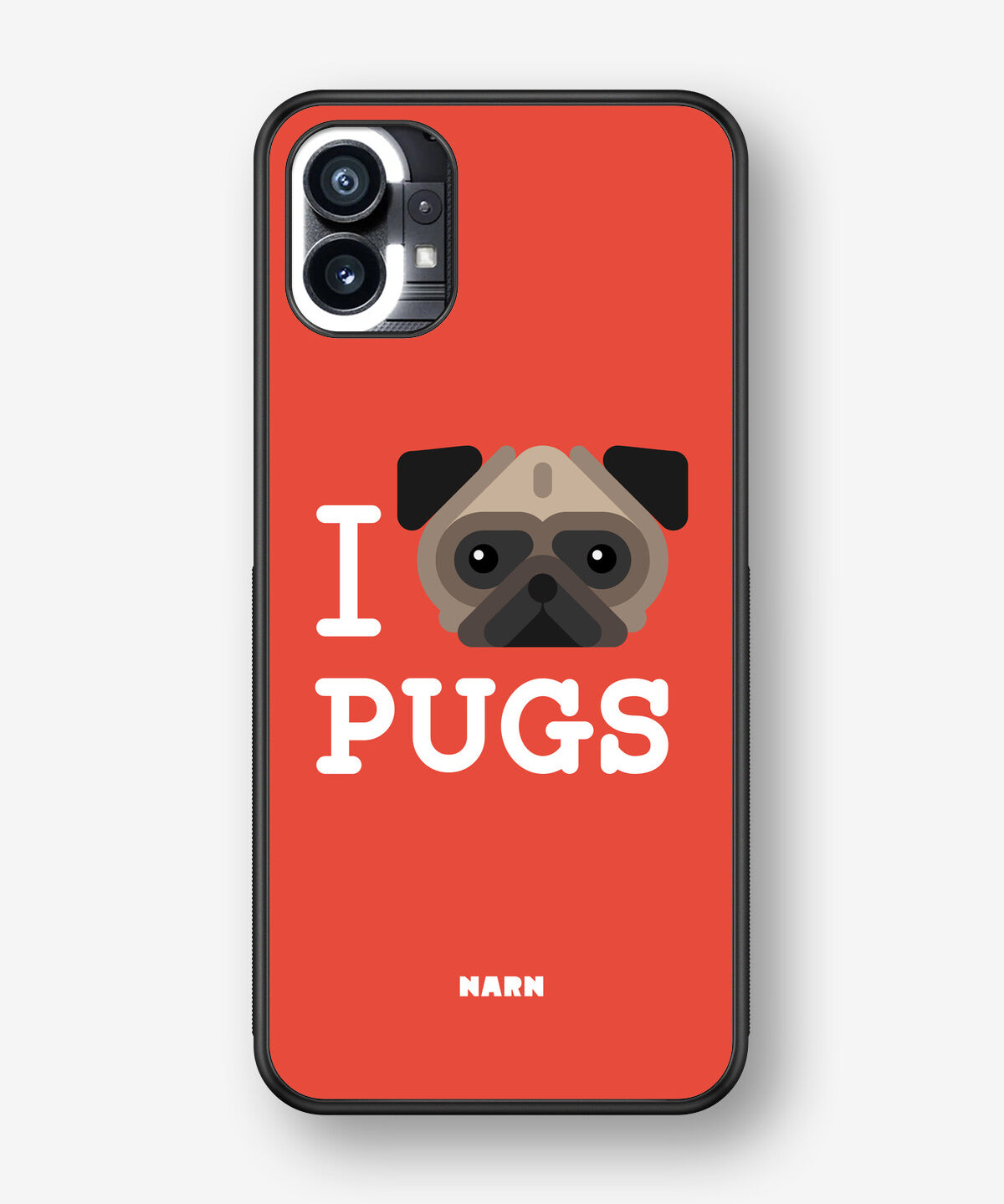 Nothing Phone (1) Hard Case – I Love Pugs - View 1