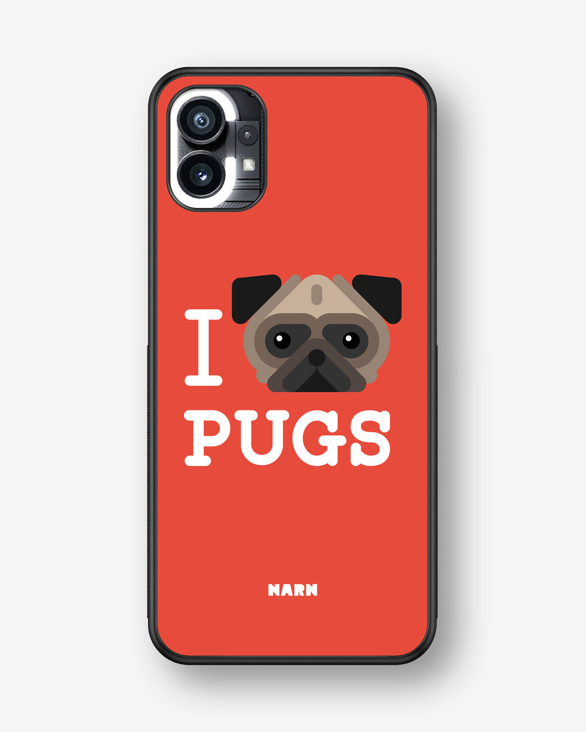Nothing Phone (1) Hard Case – I Love Pugs - View 1