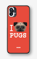 Nothing Phone (1) Hard Case – I Love Pugs - View 1