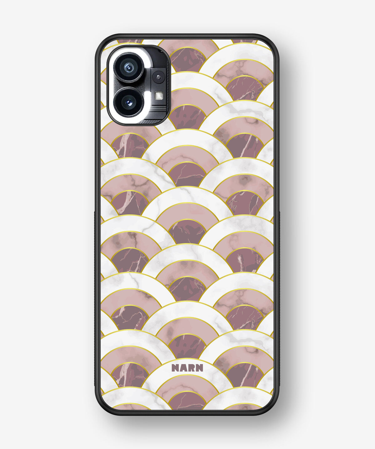 Nothing Phone (1) Hard Case – Pink Marble Waves - View 1
