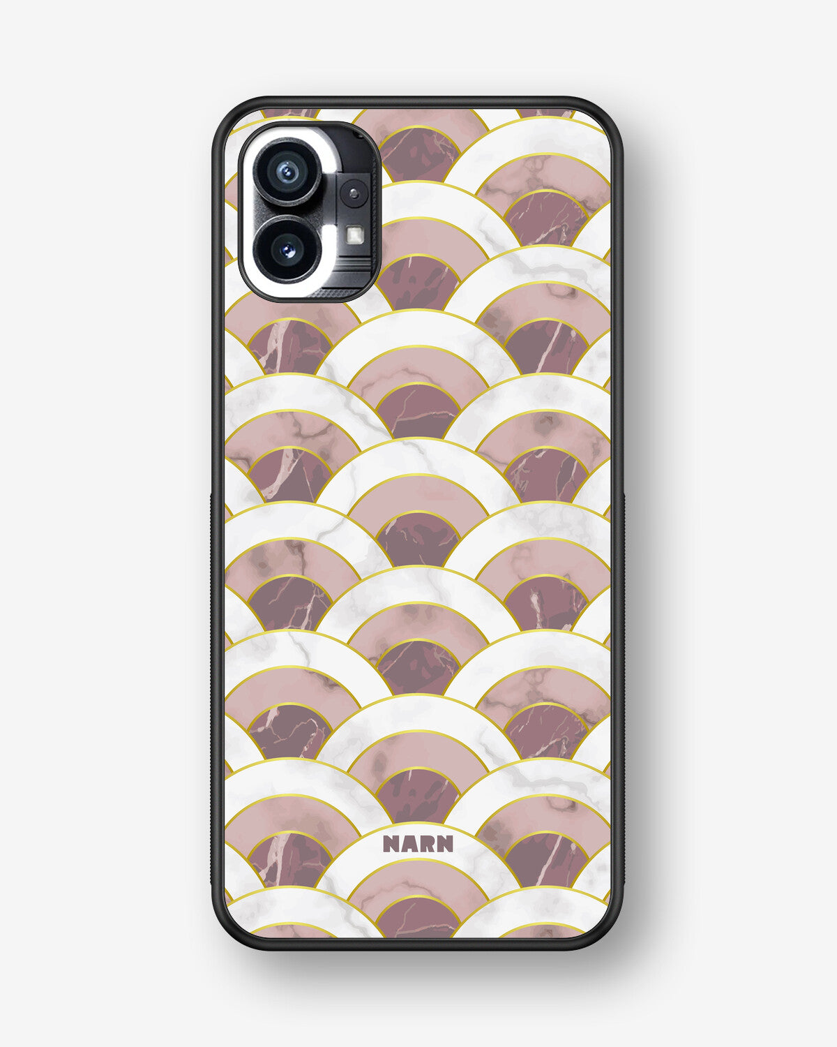 Nothing Phone (1) Hard Case – Pink Marble Waves - View 1