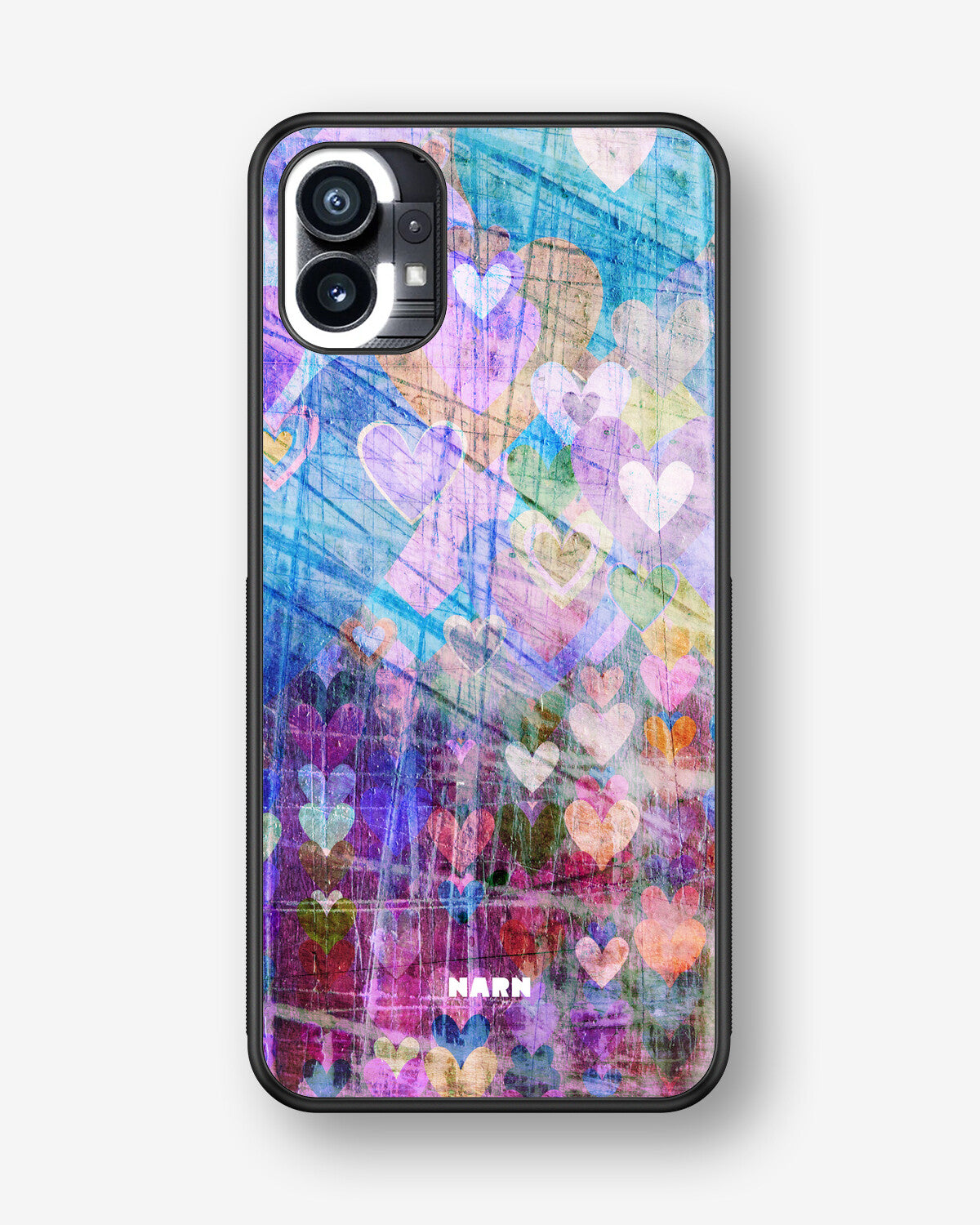 Nothing Phone (1) Hard Case – Purple Hearts - View 1