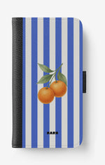 OnePlus 8T Wallet Case - Orange Stripes - View 1