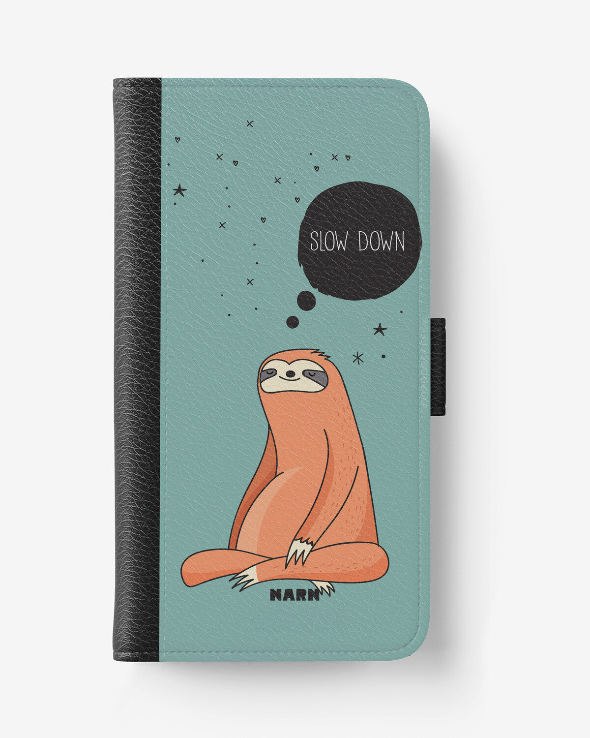 Samsung Galaxy A03s Wallet Case - Slow Down Sloth - View 1
