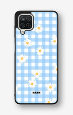 Samsung Galaxy A12 Hard Case – Blue Daisies - View 1
