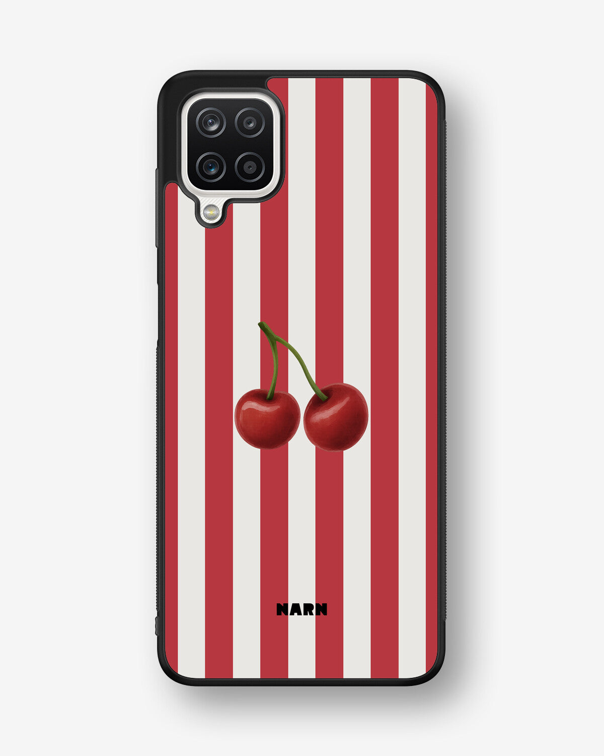 Samsung Galaxy A12 Hard Case – Cherry Stripes - View 1