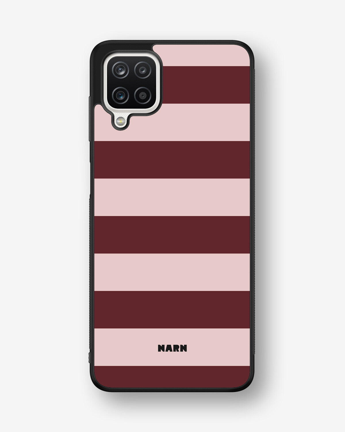 Samsung Galaxy A12 Hard Case – Cranberry Stripe - View 1