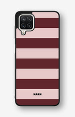 Samsung Galaxy A12 Hard Case – Cranberry Stripe - View 1