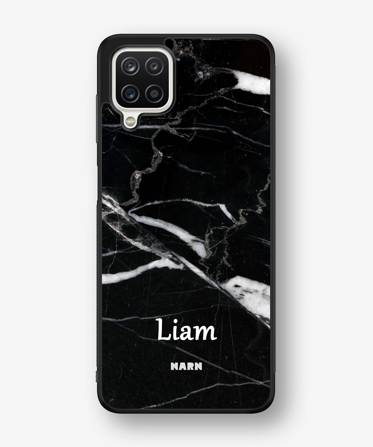 Samsung Galaxy A12 Hard Case – Custom - Black Marble - View 1