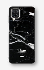 Samsung Galaxy A12 Hard Case – Custom - Black Marble - View 1