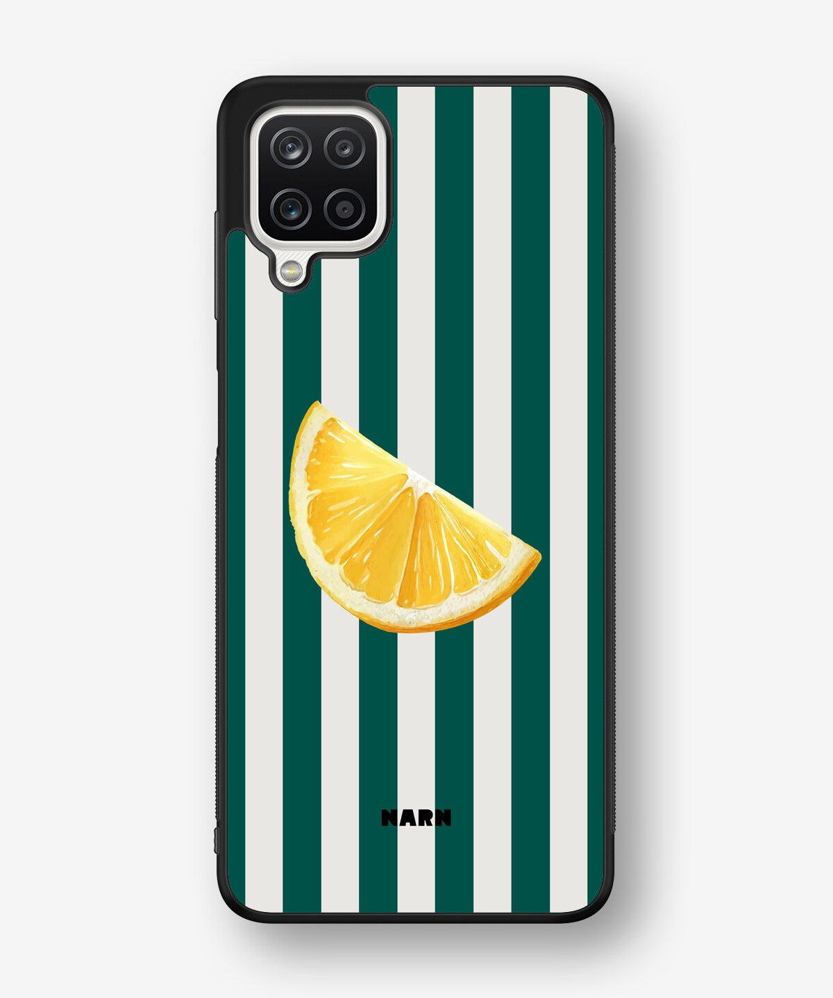 Samsung Galaxy A12 Hard Case – Lemon Stripes - View 1