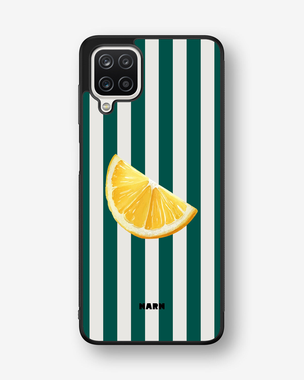 Samsung Galaxy A12 Hard Case – Lemon Stripes - View 1