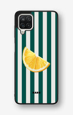 Samsung Galaxy A12 Hard Case – Lemon Stripes - View 1