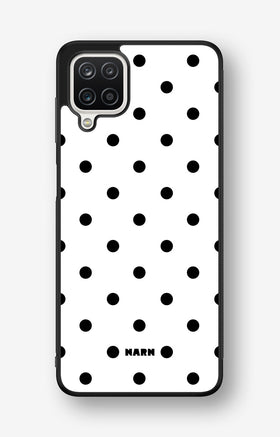Samsung Galaxy A12 Hard Case – Mono Dots - View 1
