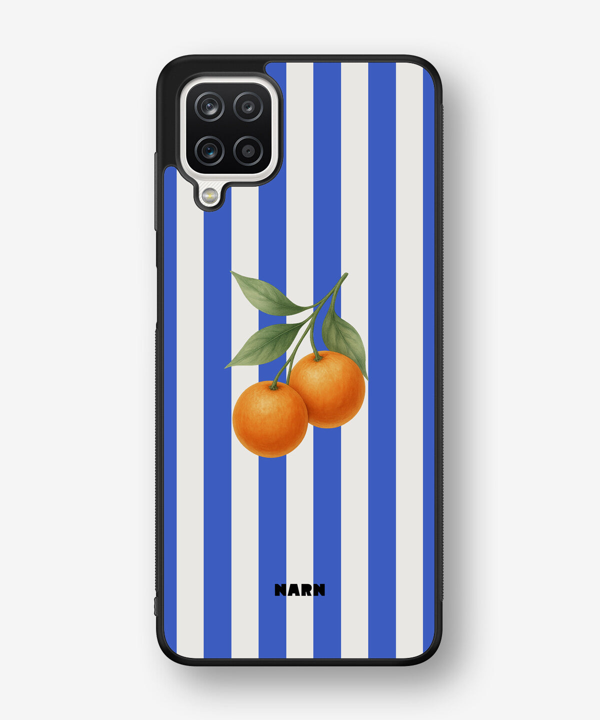 Samsung Galaxy A12 Hard Case – Orange Stripes - View 1