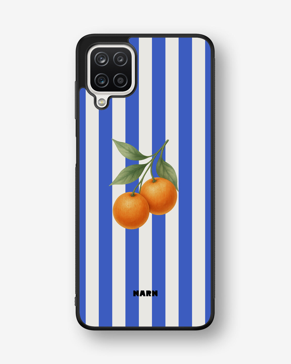 Samsung Galaxy A12 Hard Case – Orange Stripes - View 1