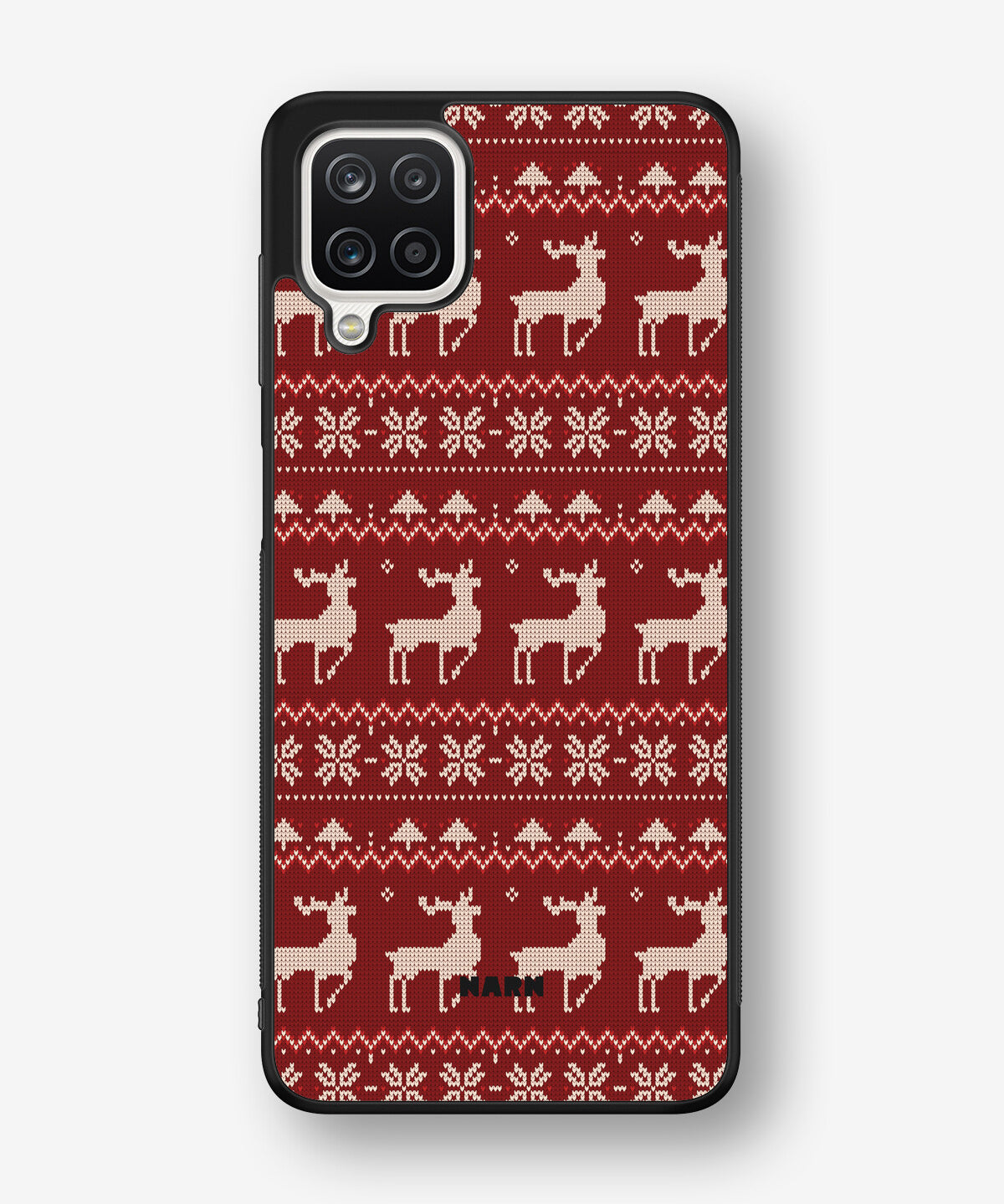 Samsung Galaxy A12 Hard Case – Reindeer Knit - View 1