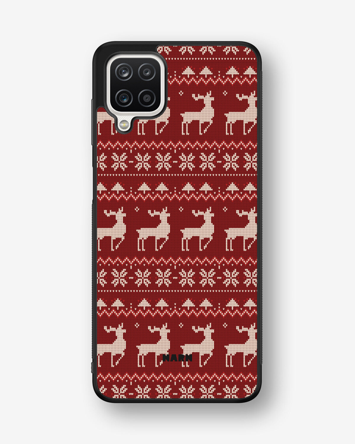 Samsung Galaxy A12 Hard Case – Reindeer Knit - View 1