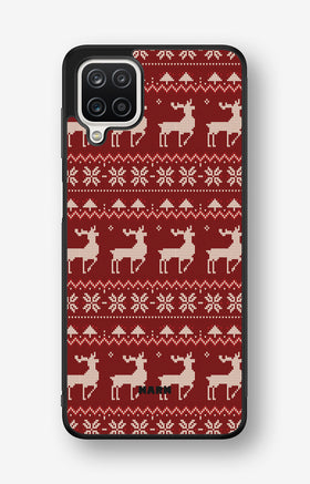 Samsung Galaxy A12 Hard Case – Reindeer Knit - View 1