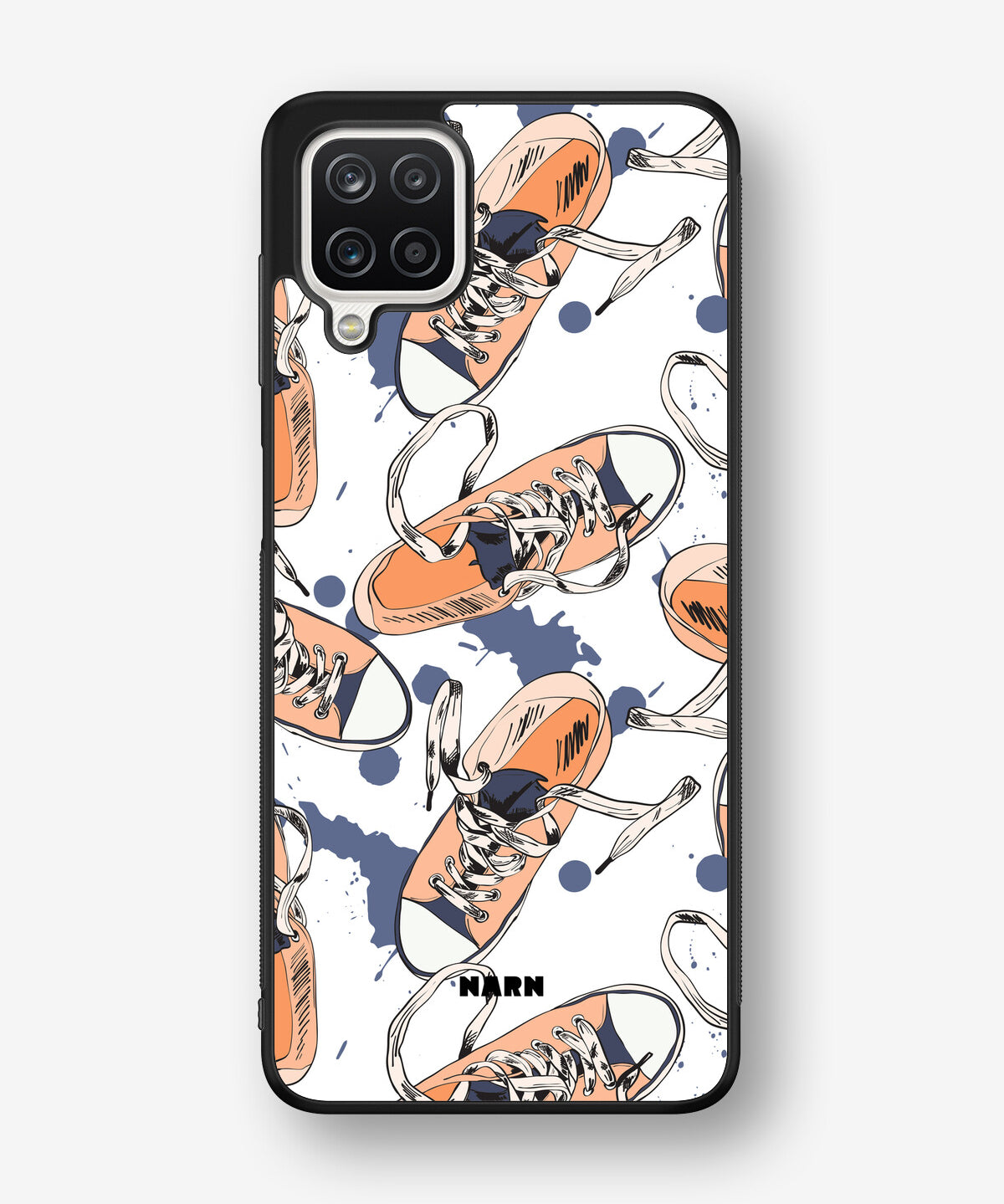 Samsung Galaxy A12 Hard Case – Apricot Sneakers - View 1