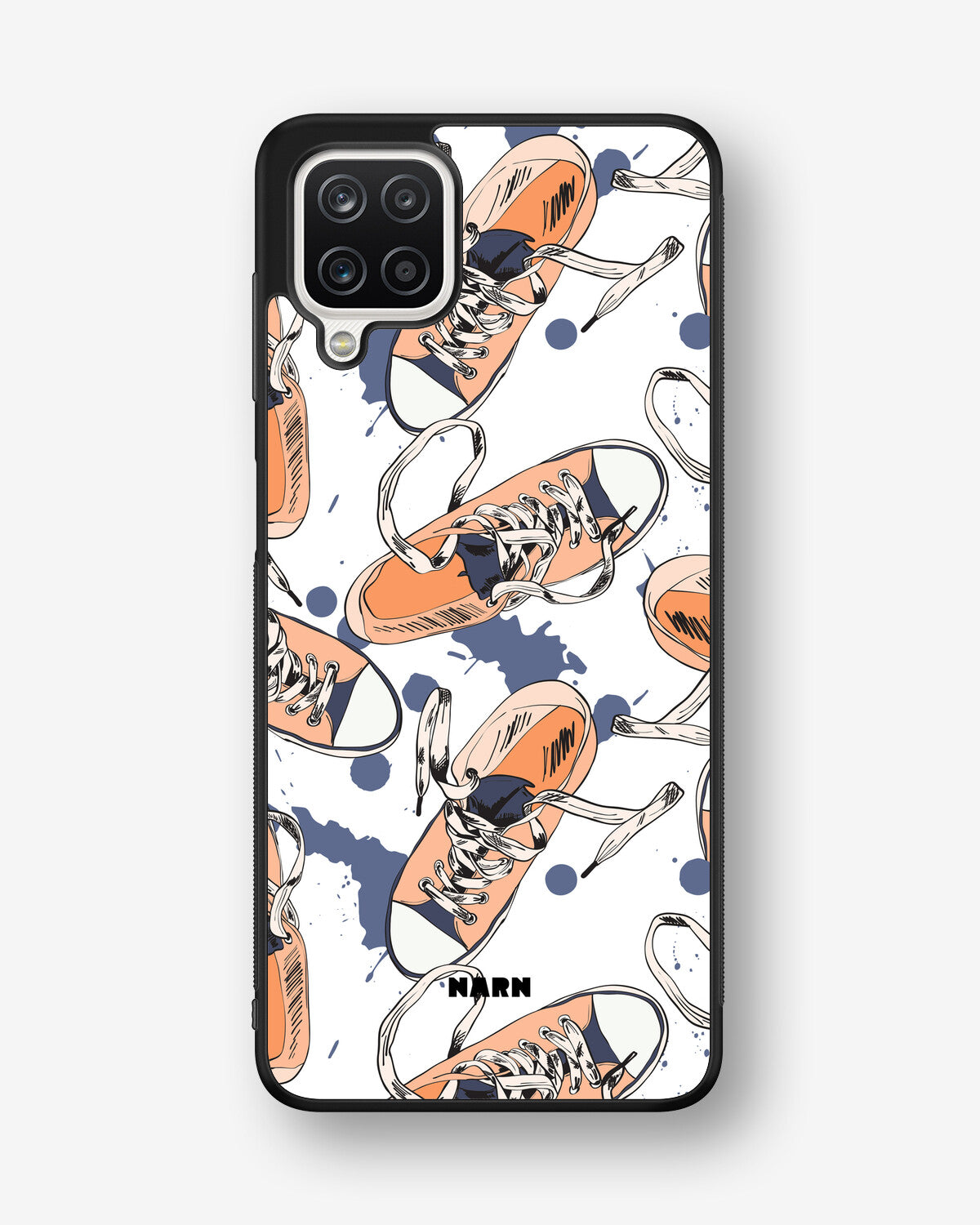 Samsung Galaxy A12 Hard Case – Apricot Sneakers - View 1