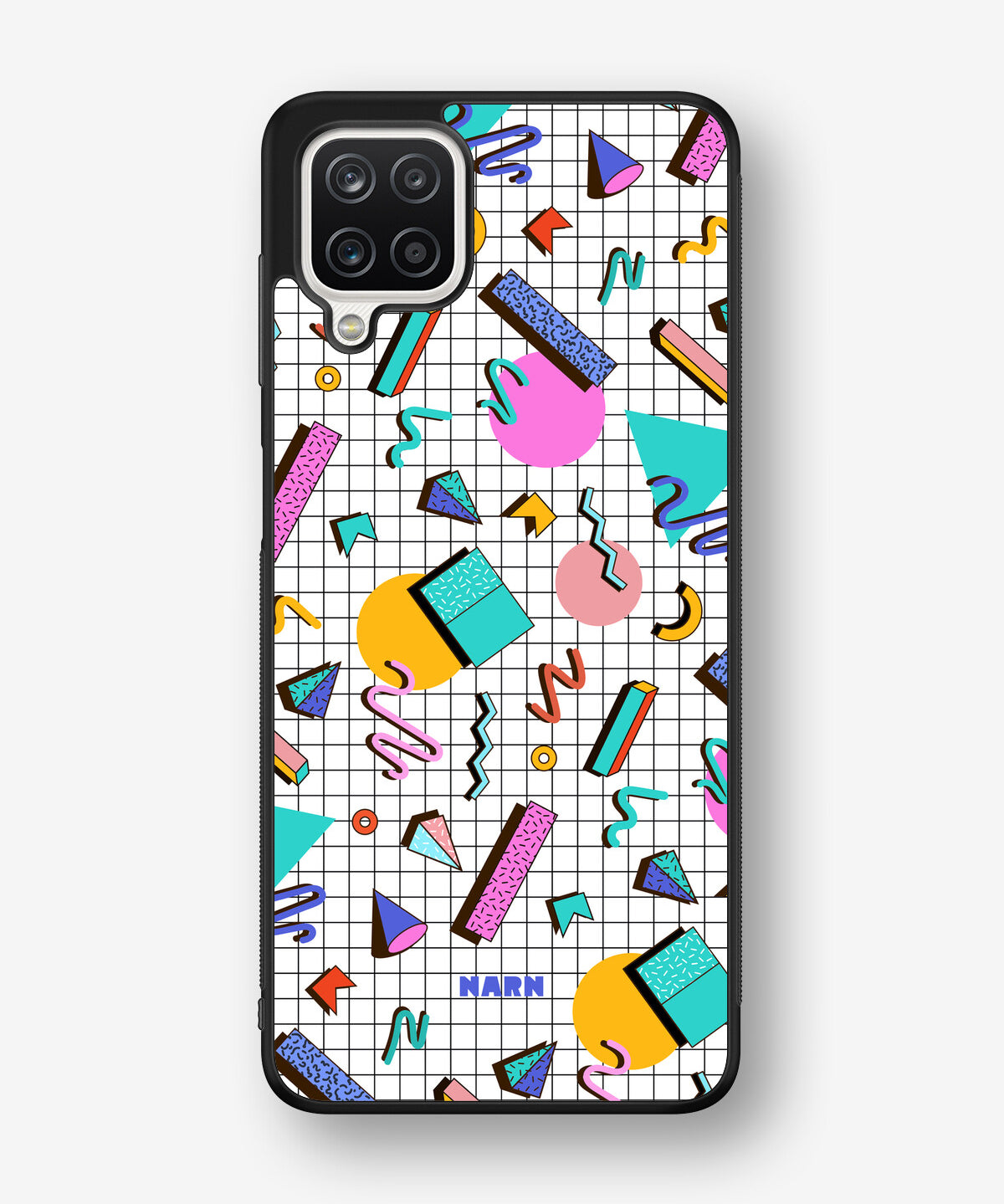 Samsung Galaxy A12 Hard Case – 80s Memphis - View 1