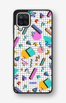 Samsung Galaxy A12 Hard Case – 80s Memphis - View 1