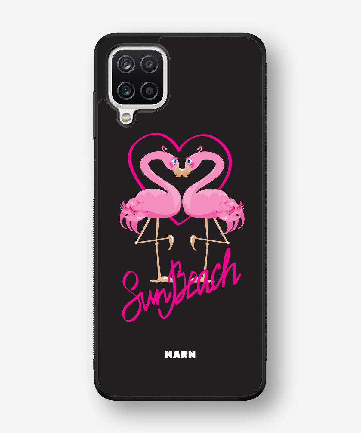 Samsung Galaxy A12 Hard Case – Beach Flamingo - View 1