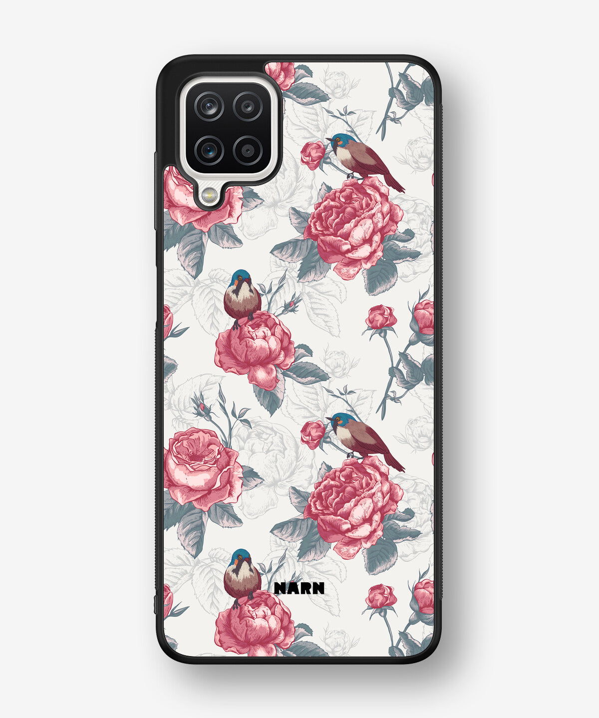 Samsung Galaxy A12 Hard Case – Birds Among Roses - View 1