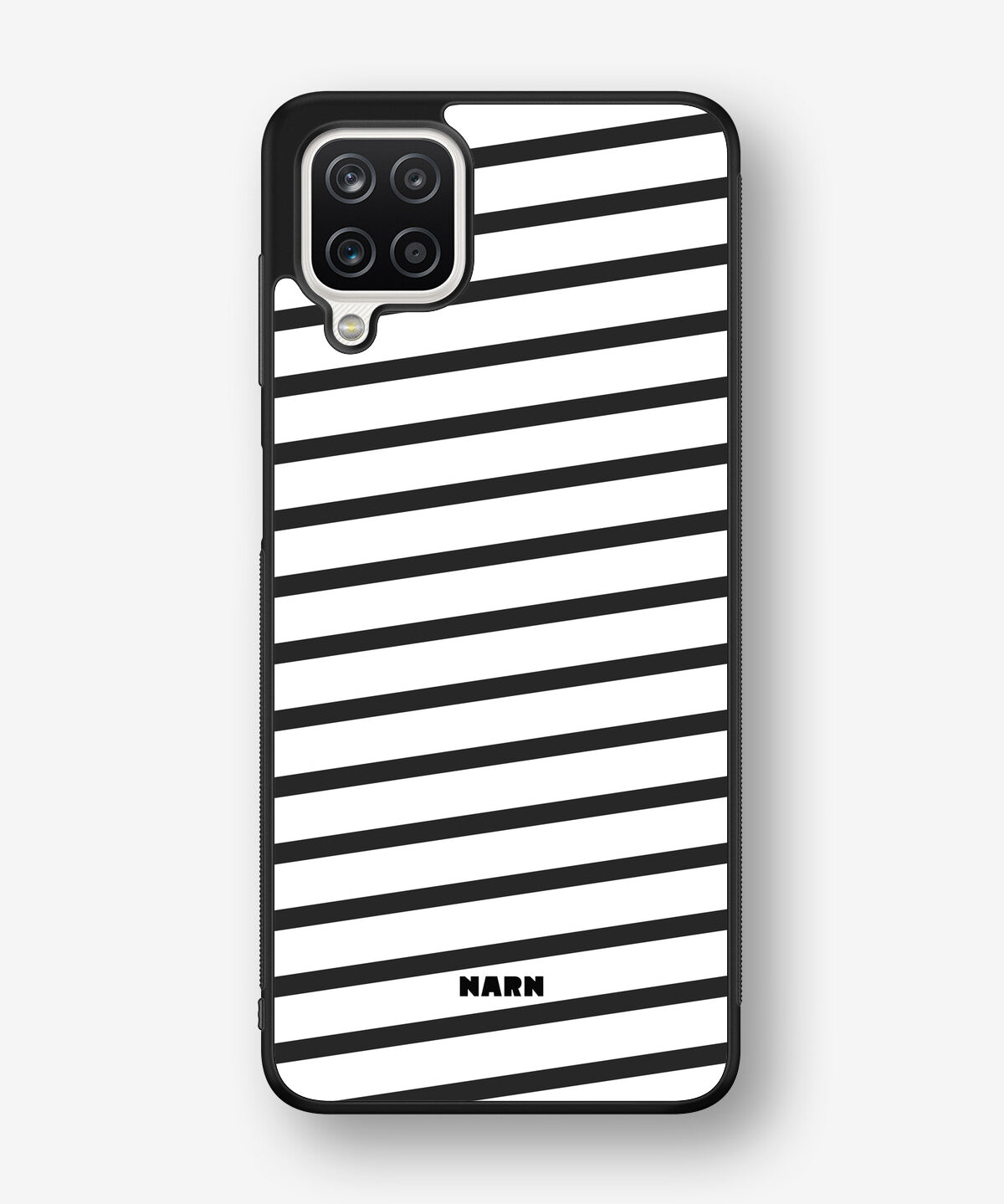 Samsung Galaxy A12 Hard Case – Black Stripes - View 1