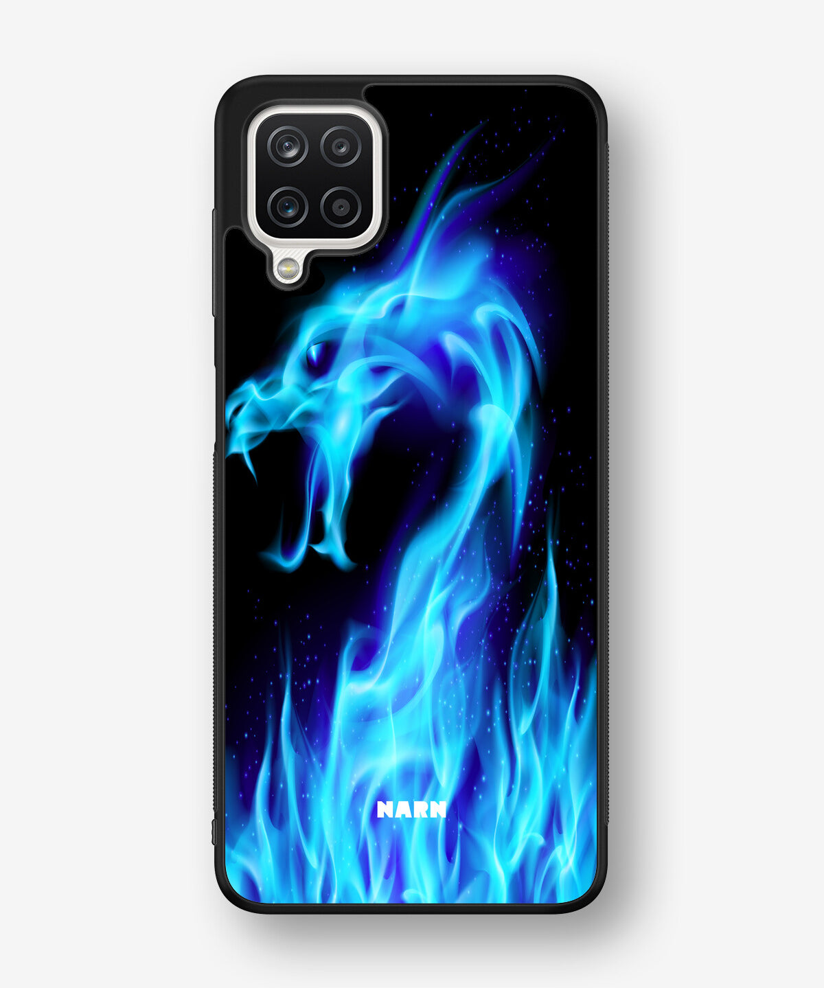 Samsung Galaxy A12 Hard Case – Blue Flames Dragon - View 1