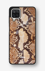 Samsung Galaxy A12 Hard Case – Brown Snakeskin - View 1