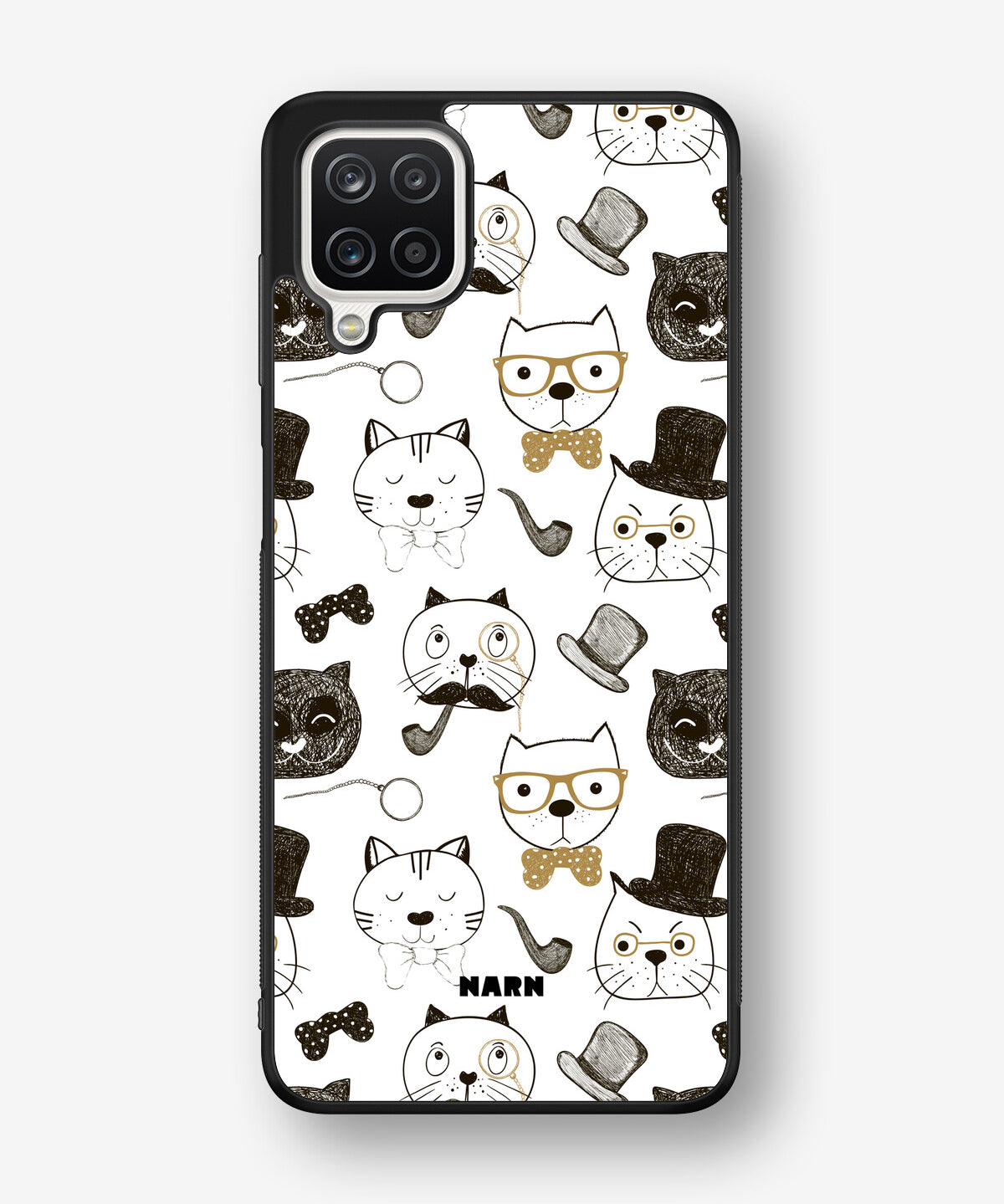 Samsung Galaxy A12 Hard Case – Cartoon Cats - View 1