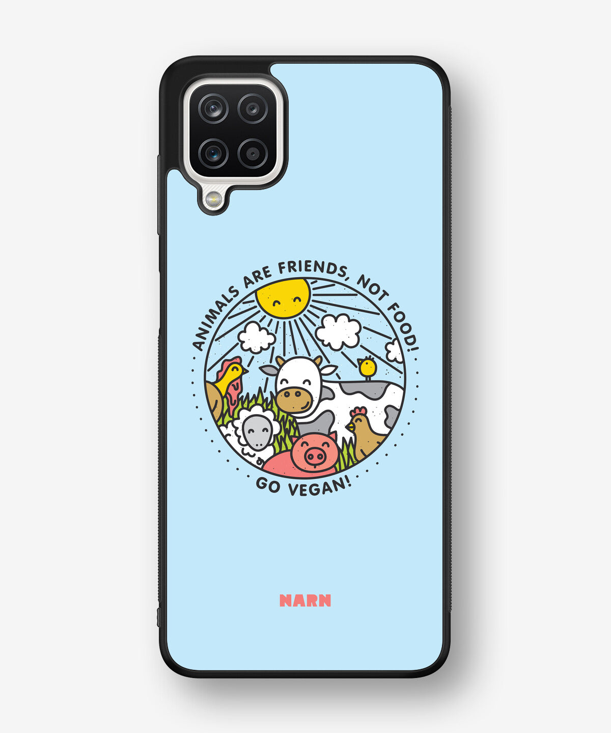 Samsung Galaxy A12 Hard Case – Friends, Not Food - View 1