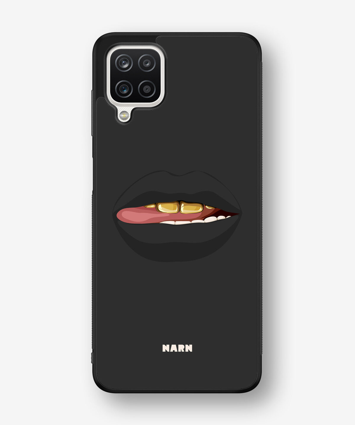 Samsung Galaxy A12 Hard Case – Golden Lips - View 1