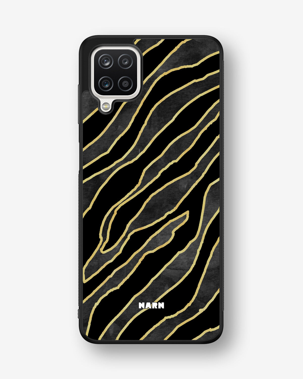 Samsung Galaxy A12 Hard Case – Golden Zebra - View 1