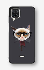 Samsung Galaxy A12 Hard Case – Hipster Cat - View 1