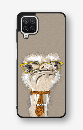Samsung Galaxy A12 Hard Case – Hipster Ostrich - View 1